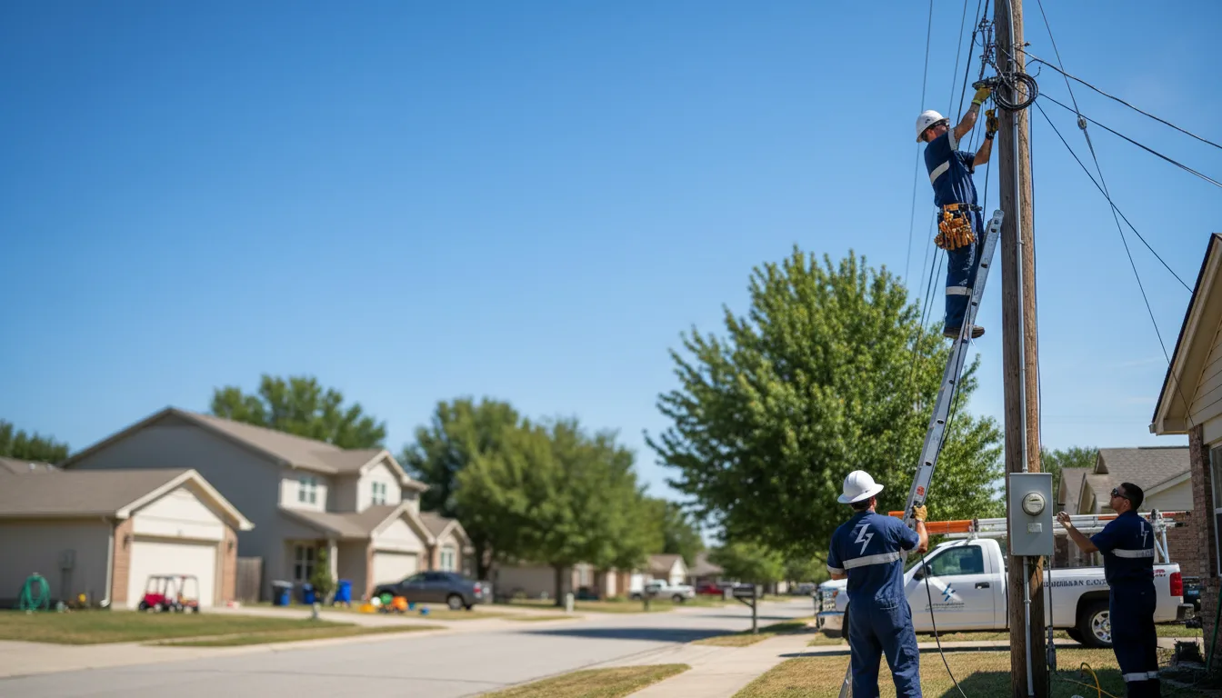 Residential electrician providing installation services in Albert, OK